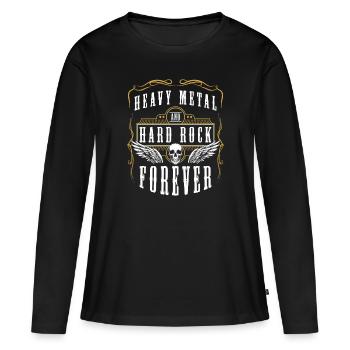Heavy Metal Black Metal Rockabilly - T-shirt manches longues Premium bio Femme - noir - Devant - Julia (174cm)