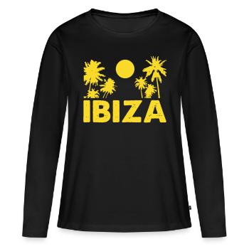 Ibiza - T-shirt manches longues Premium bio Femme - noir - Devant - Julia (174cm)