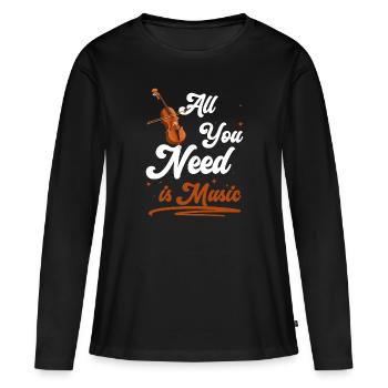 Musicians, tips, town musicians, entertainers - Women's Premium Organic Long Sleeve Shirt - black - Front - Julia (174cm)