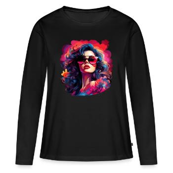Pinup Girl - Women's Premium Organic Long Sleeve Shirt - black - Front - Julia (174cm)