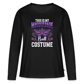 Défiguration inconnue - T-shirt manches longues Premium bio Femme - noir - Devant - Julia (174cm)