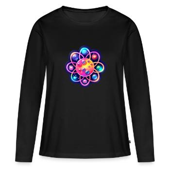 Atom Physics Nerd Atomic Model - Women's Premium Organic Long Sleeve Shirt - black - Front - Julia (174cm)