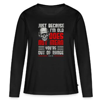 Armes de poing Propriétaires d’armes de tir de sport - T-shirt manches longues Premium bio Femme - noir - Devant - Julia (174cm)