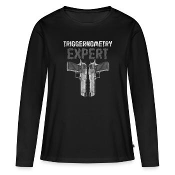 Waffe Munition Jagd Waffenbesitzer - Frauen Premium Bio Langarmshirt - Schwarz - Vorne - Julia (174cm)