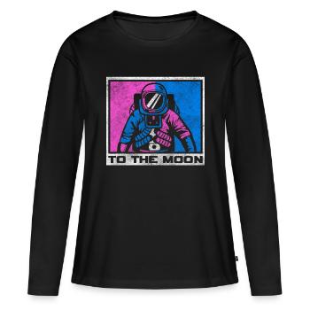 Space Planet Weightless Spaceman - T-shirt manches longues Premium bio Femme - noir - Devant - Julia (174cm)