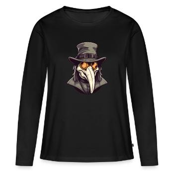 Peste Docteur Docteur Docteur - T-shirt manches longues Premium bio Femme - noir - Devant - Julia (174cm)