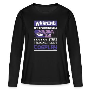Joueur de cosplay - T-shirt manches longues Premium bio Femme - noir - Devant - Julia (174cm)