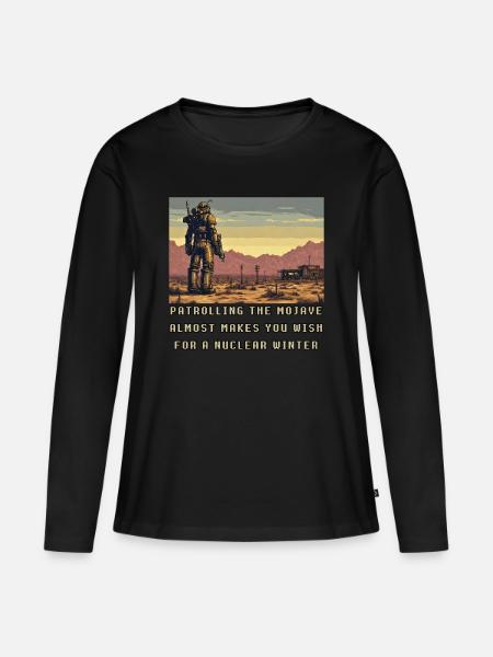 Patrouillen in der Mojave - Frauen Premium Bio Langarmshirt - Schwarz