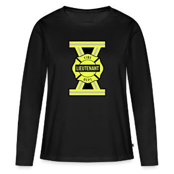 Lieutenant de sapeurs-pompiers - T-shirt manches longues Premium bio Femme - noir - Devant - Julia (174cm)