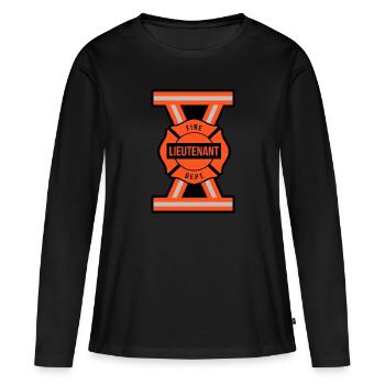Lieutenant de sapeurs-pompiers - T-shirt manches longues Premium bio Femme - noir - Devant - Julia (174cm)