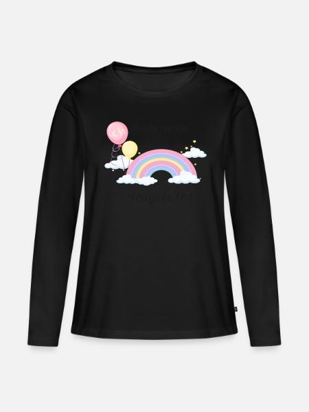 Ich fühle mich wie neugeboren Mädchen - Frauen Premium Bio Langarmshirt - Schwarz