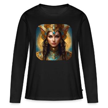 Proud fantasy woman - Women's Premium Organic Long Sleeve Shirt - black - Front - Julia (174cm)