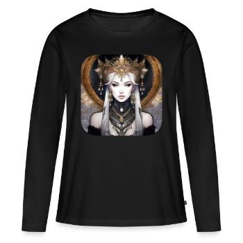 Femme fantastique mystique - T-shirt manches longues Premium bio Femme - noir - Devant - Julia (174cm)