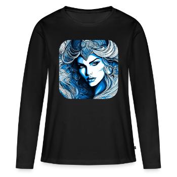 Mystic Fantasy Femme - T-shirt manches longues Premium bio Femme - noir - Devant - Julia (174cm)