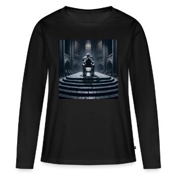 Furzseelen - Hohler Ritter auf Porzellanthron #11 - Frauen Premium Bio Langarmshirt - Schwarz - Vorne - Julia (174cm)