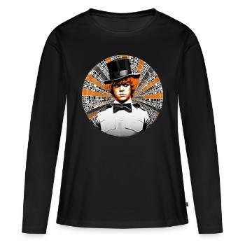 Cool Steampunk Design - T-shirt manches longues Premium bio Femme - noir - Devant - Julia (174cm)