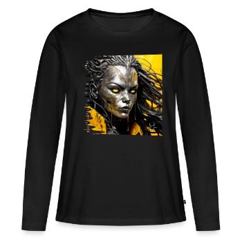 Monster #053 Mercury - Women's Premium Organic Long Sleeve Shirt - black - Front - Julia (174cm)