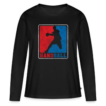 Handball, Sport, Équipe, But - T-shirt manches longues Premium bio Femme - noir - Devant - Julia (174cm)