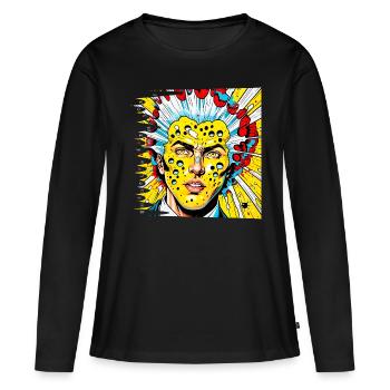 monstre #057 Psychanalyse - T-shirt manches longues Premium bio Femme - noir - Devant - Julia (174cm)