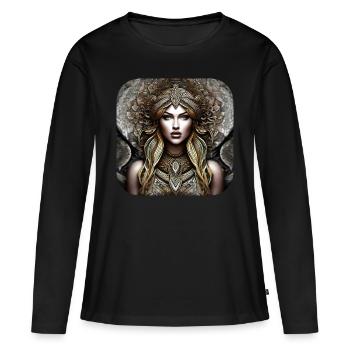 Femme fantastique mystique - T-shirt manches longues Premium bio Femme - noir - Devant - Julia (174cm)