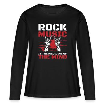 Rocker Rockmusik Heavy Metal Rockabilly - Frauen Premium Bio Langarmshirt - Schwarz - Vorne - Julia (174cm)