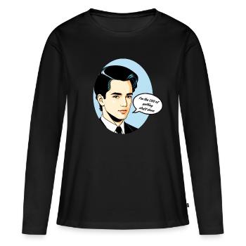 Je suis le PDG qui fait avancer les choses - T-shirt manches longues Premium bio Femme - noir - Devant - Julia (174cm)