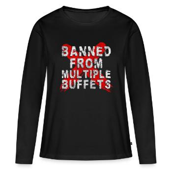Buffet Hunger Hotel Frequent Eater - T-shirt manches longues Premium bio Femme - noir - Devant - Julia (174cm)