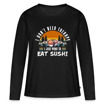 Nourriture préférée des Japonais, soja - T-shirt manches longues Premium bio Femme - noir - Devant - Julia (174cm)