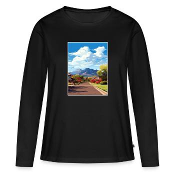 Springdale Utah affiches Vintage voyage affiche WPA - T-shirt manches longues Premium bio Femme - noir - Devant - Julia (174cm)