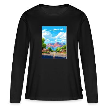 Springdale Utah affiches Vintage voyage affiche WPA - T-shirt manches longues Premium bio Femme - noir - Devant - Julia (174cm)