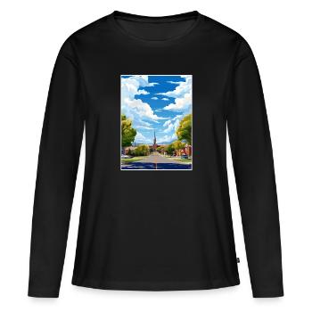 Vernal Utah affiches Vintage voyage affiche Souvenir - T-shirt manches longues Premium bio Femme - noir - Devant - Julia (174cm)