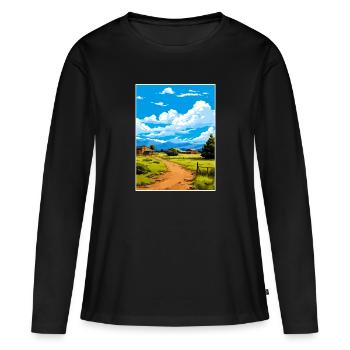 Torrey Utah affiches Vintage voyage affiche Souvenir - T-shirt manches longues Premium bio Femme - noir - Devant - Julia (174cm)