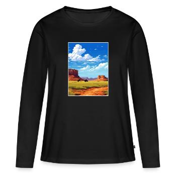 Torrey Utah affiches Vintage voyage affiche Souvenir - T-shirt manches longues Premium bio Femme - noir - Devant - Julia (174cm)