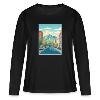 Provo Utah affiches Vintage voyage affiche Souvenir - T-shirt manches longues Premium bio Femme - noir - Devant - Julia (174cm)