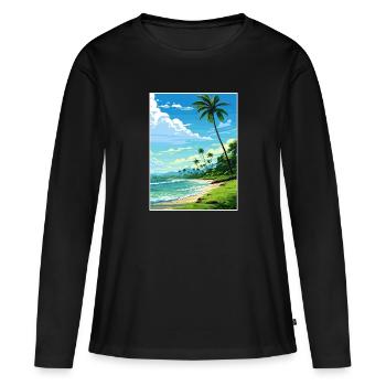 Osa Halbinsel Costa Rica Vintage Reiseposter WPA - Frauen Premium Bio Langarmshirt - Schwarz - Vorne - Julia (174cm)