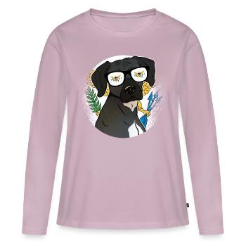 American Virgin Islands - Women's Premium Organic Long Sleeve Shirt - dusky pink - Front - Julia (174cm)