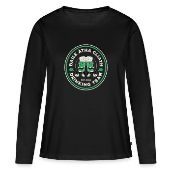 "Dublin Drinking Team 2024" - Irish Beer Lover - Women's Premium Organic Long Sleeve Shirt - black - Front - Julia (174cm)