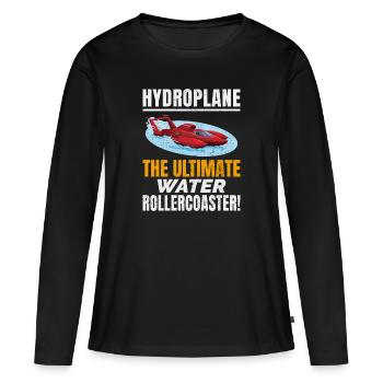 Hydroplane, Boat Racing, Rollercoaster Adventure, - T-shirt manches longues Premium bio Femme - noir - Devant - Julia (174cm)