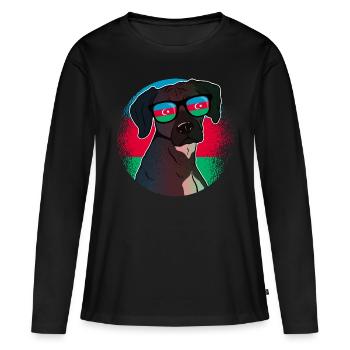 Azerbaïdjan - T-shirt manches longues Premium bio Femme - noir - Devant - Julia (174cm)