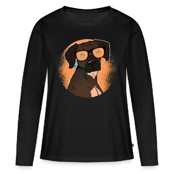 Bali - T-shirt manches longues Premium bio Femme - noir - Devant - Julia (174cm)