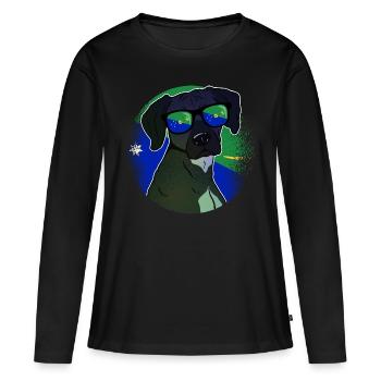 Île Christmas - T-shirt manches longues Premium bio Femme - noir - Devant - Julia (174cm)