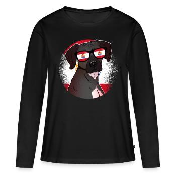 Polynésie française - T-shirt manches longues Premium bio Femme - noir - Devant - Julia (174cm)