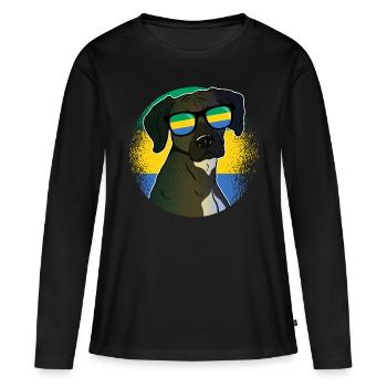 Gabon - Women's Premium Organic Long Sleeve Shirt - black - Front - Julia (174cm)