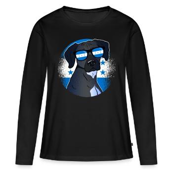 Honduras - Frauen Premium Bio Langarmshirt - Schwarz - Vorne - Julia (174cm)