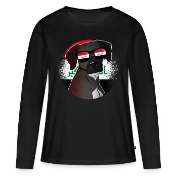 Irak - T-shirt manches longues Premium bio Femme - noir - Devant - Julia (174cm)