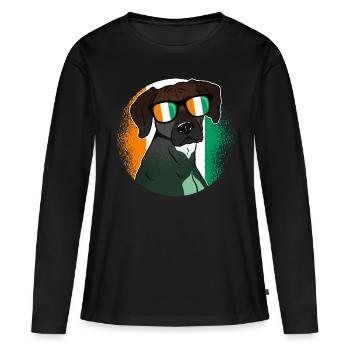 Côte d'Ivoire - T-shirt manches longues Premium bio Femme - noir - Devant - Julia (174cm)