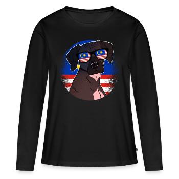 Malaysia - Frauen Premium Bio Langarmshirt - Schwarz - Vorne - Julia (174cm)