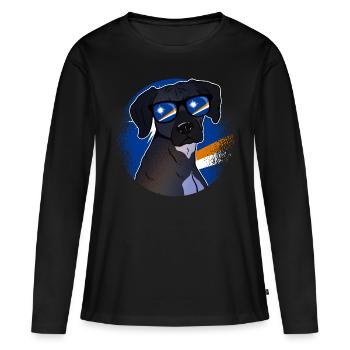 Marshall (Îles) - T-shirt manches longues Premium bio Femme - noir - Devant - Julia (174cm)