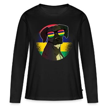 Mauritius - Women's Premium Organic Long Sleeve Shirt - black - Front - Julia (174cm)