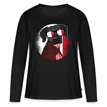 Malte - T-shirt manches longues Premium bio Femme - noir - Devant - Julia (174cm)